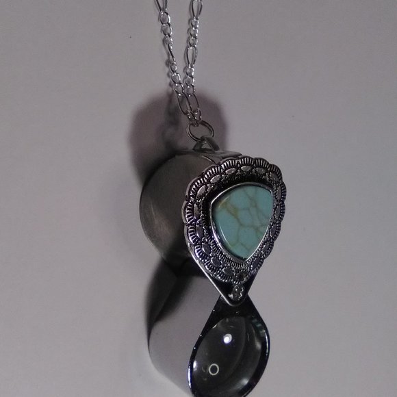Magnifying Glass Turquoise Style Embellishment Jeweler's Loupe Pendant N… - Picture 6 of 7